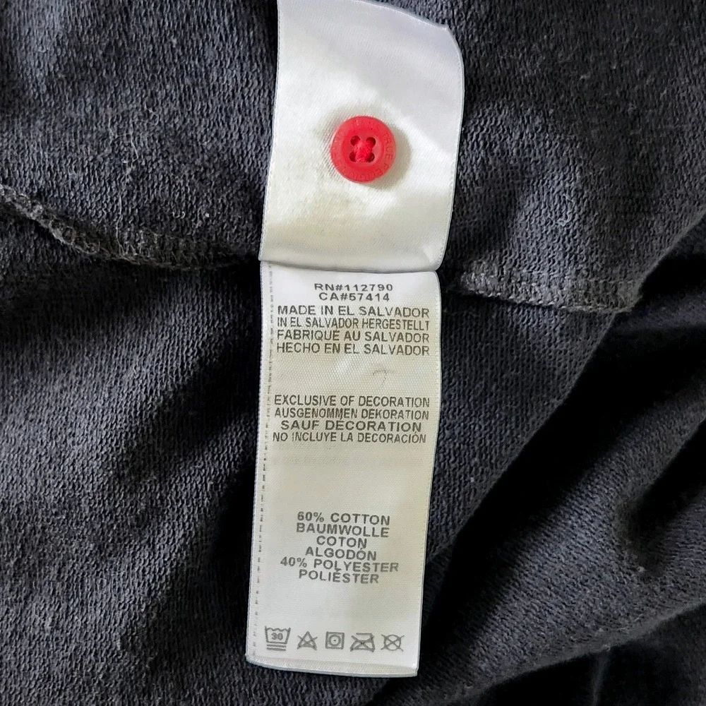 True Religion Henley Hooded Shirt Mens XL Red Black Colorblock‎ Long Sleeve